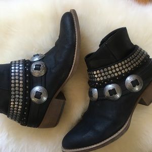 Coconuts Matisse Hawthorne Black Studded Booties